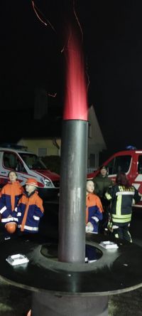 die w&auml;rmenden Feuertonnen waren genau richtig platziert